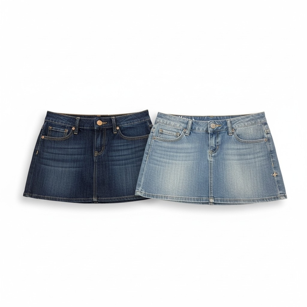 Denim Mini Skirt - Blue Wash